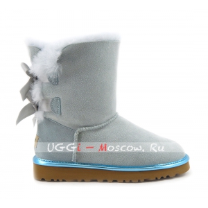 Ugg Women Bailey Bow II Metallic - Sky Blue