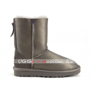 Ugg Women Short ZIP II Metallic - Pewter