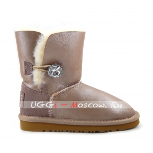 Ugg Kids Bailey Button Metallic Bling - Azure