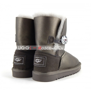 Ugg Kids Bailey Button Metallic Bling - Pewter