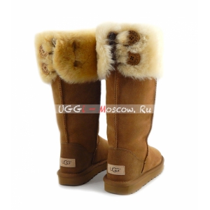 Ugg Boots Over The Knee Bailey Button II - Chestnut