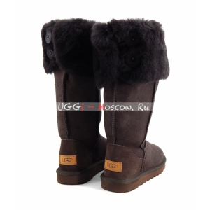 Ugg Boots Over The Knee Bailey Button II - Chocolate