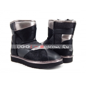 Ugg Classic Mini Glitter PATCHWORK BOOT - Black