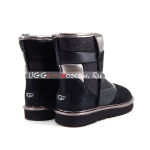 Ugg Classic Mini Glitter PATCHWORK BOOT - Black