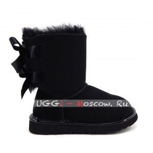 UGG Kids Bailey Bow II Metallic - Black