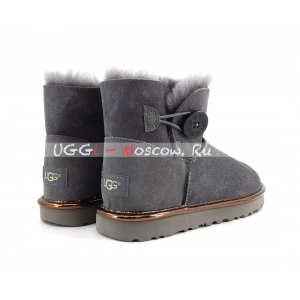 Ugg Women Bailey Button Mini II Metallic - Grey