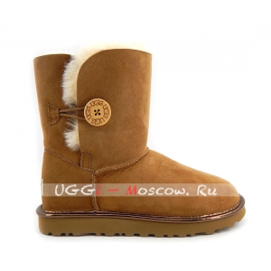 Ugg Women Bailey Button Short II Metallic - Chestnut