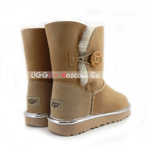 Ugg Women Bailey Button Short II Metallic - Sand