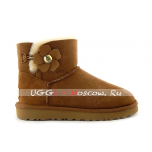 Ugg Mini Bailey Button II Poppy Boot - Lchestnut