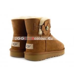 Ugg Mini Bailey Button II Poppy Boot - Lchestnut