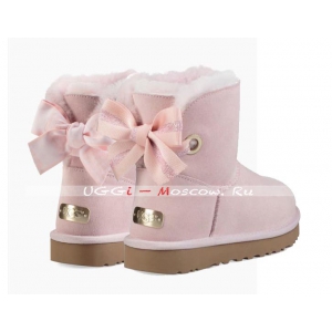 Ugg Bailey Bow Mini CUSTOMIZABLE Boot - Seashell Pink