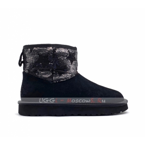 Ugg Mini SHABBY STAR Boot - Black