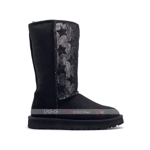 Ugg Tall SHABBY STAR Boot - Black