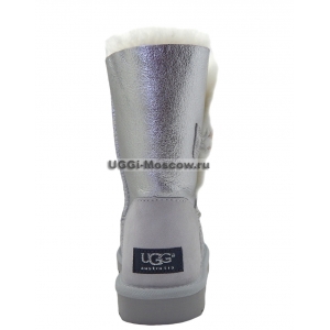 UGG Women Bailey Button Metallic - Silver 