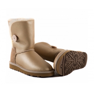 UGG Women Bailey Button Metallic - Soft Gold