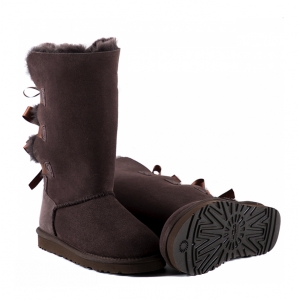 Ugg Women Bailey Bow Tall - Chocolate