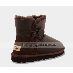 UGG Women Bailey Button Mini Metallic - Chocolate