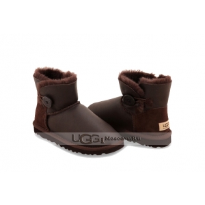 UGG Women Bailey Button Mini Metallic - Chocolate