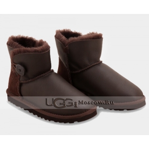 UGG Women Bailey Button Mini Metallic - Chocolate