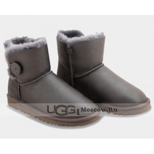 UGG Women Bailey Button Mini Metallic - Grey