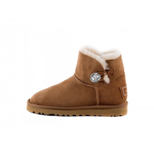 UGG Bailey Button Mini Bling - Chestnut