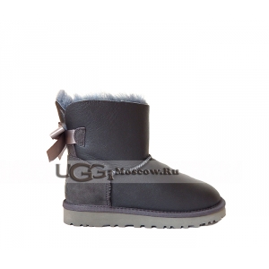 Ugg Women Bailey Bow Metallic Mini - Grey