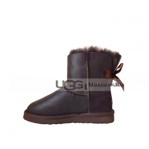 Ugg Women Bailey Bow Metallic Mini - Chocolate