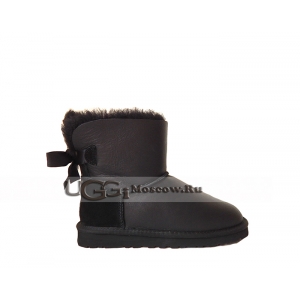 Ugg Women Bailey Bow Metallic Mini - Black