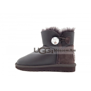 UGG Bailey Button Mini Metallic Bling - Chocolate