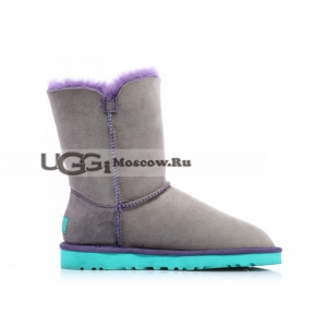 Ugg Women Bailey Button - Grey and Aqua