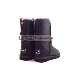 Ugg Women Short Zip Metallic - Chocolate