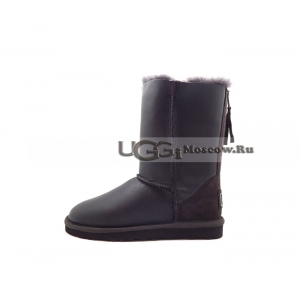 Ugg Women Short Zip Metallic - Chocolate