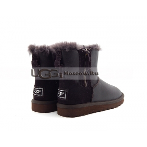 Ugg Women Mini Double Zip Metallic - Chocolate