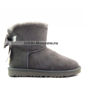 Ugg Women Mini Bailey Bow Medallion - Grey