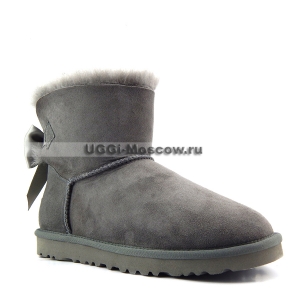 Ugg Women Mini Bailey Bow Medallion - Grey