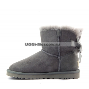 Ugg Women Mini Bailey Bow Medallion - Grey