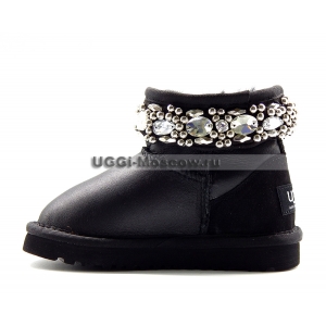 KIDS Ugg & Jimmy Choo Crystals Metallic - Black