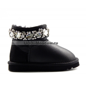 KIDS Ugg & Jimmy Choo Crystals Metallic - Black