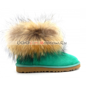 UGG Women With Fox Fur mini - Green