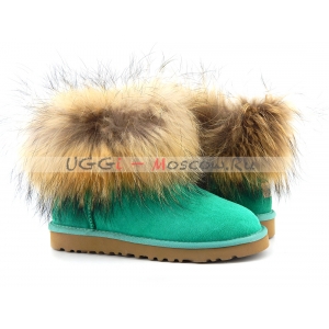 UGG Women With Fox Fur mini - Green