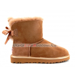 Ugg Women Bailey Bow Mini II Metallic - Drif Wood