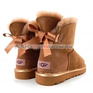 Ugg Women Bailey Bow Mini II Metallic - Drif Wood